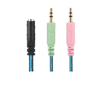 Yizhuo 35mm Audio Splitter Adapter 2 in 1 for Notebook Mobile Phone