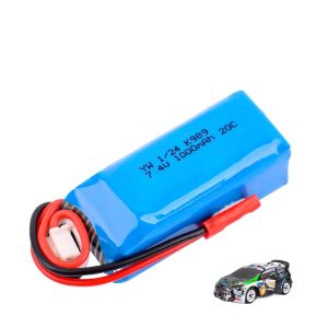 74V 1000mAh 2S LiPo Battery JST Connector for Weili K989 Remote Control Car Aircraft Ship Model