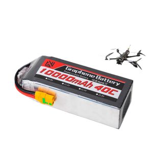 Gw Battery 22.2V 6S 10000mAh 40C High Rate Lipo Battery for FPV Drones Racing Drones Marine Vehicles 10inch Propellers