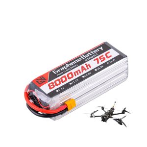 GW 22.2V 8000mAh 75C LiPo Battery for 9 10 Inch FPV Crossing Model Rack Endurance