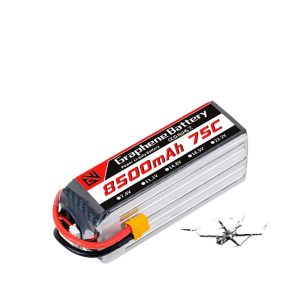 22.2V 8500mAh 6S Lipo Battery 75C High Discharge for FPV Racing Drone 10 Inch