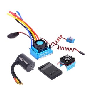 HSP Infinite RC Car Brushless Motor 3650 60A 120A ESC Programming Card Cooling Fan Power Combo
