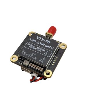 3dot3g 4dot5w VTX Image Transmission 64Ch Wireless Supports IRC Protocol New Frequency Points Editing VTX F8