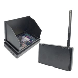 5.8G FPV Image Transmission Integrated Receiving Screen 4.3 Inch High-Definition Snowflake Screen Set for Agricultural Drones Model Aircraft