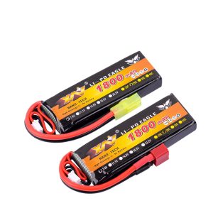 Waditon 7.4V 1800Mah Lithium Battery Small Tamiya Head for 1 18 1 16 RC Car Off Road Vehicle