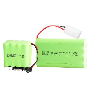 Fabrik-Nickel-Cadmium-Akku 9,6 V, 1800 mAh – AA5-Reihe, wiederaufladbare Batteriepackung mit KET 3P-Stecker für RC-Autos und elektrische Spielzeuge