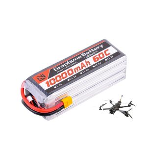 GW Battery 22.2V 6S 10000mAh 60C High Rate LiPo for FPV Drones RC Vehicles