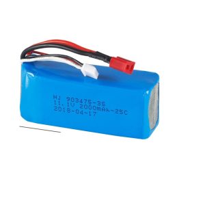 Аккумулятор для радиоуправляемой скоростной лодки FT012, 11,1 В, 2000 мАч, 25C, высокая емкость, LiPo, разъем EL 2P