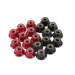 M5 Flange Positive Negative Thread Lock Nut Self Locking Rubber Ring Anti Back Decoration Screw Cap 6061 Aluminum Alloy