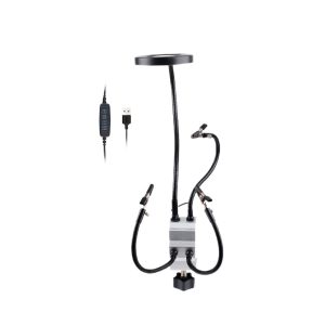 Four Claw LED Magnifying Glass Aluminum Alloy Clamp Table Soldering Station Metal Arm Universal Clamp Welding PCB Circuit Board