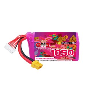 بطارية ليثيوم لطائرات الدرون سباق FPV من GNB، سعة 1050 مللي أمبير/ساعة، 6 خلايا، 22.2 فولت، 160 درجة مئوية