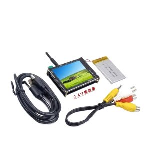 شاشة استقبال تناظرية Tx02 بحجم 2.4 بوصة من نوع IPS لإرسال الصور عبر تردد 5.8 جيجاهرتز للاستخدام في مشاريع DIY