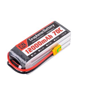 GW Guowei 12000mAh 6S 22.2V 70C High Rate LiPo Battery for FPV Fixed Wing Racing Car