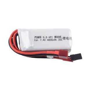 HPI XL Octane Benzinmodell 5.9 1/8 Big Foot – 7,4 V 4000 mAh 20C CDI-Empfänger-Lithiumbatterie für RC-Modelle