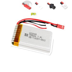 7,4 V 700 mAh LiPo-Akku für X600 F46 X601 H Venus JXD391 RC-Modelle – mit schwarzem SM-Stecker