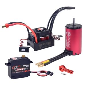 SURPASS HOBBY 4068 Motor 2050KV 120A ESC 15KG Metal Gear Digital Steering Servo Red Black