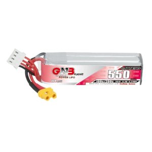 GNB High Energy 550mAh 3S 11.4V 100C HV LiPo Battery for FPV RC Aircraft XT30 Plug