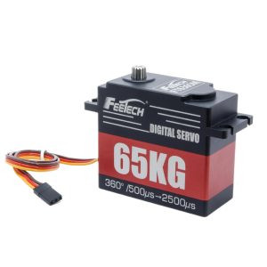Feite FT835BL 65KG Steel Gear 360 Degree Waterproof Digital Servo for RC Car Aircraft Model