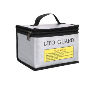 FPV Lipo Battery Explosion Proof Bag Fireproof Safety Storage Sack 215x145x165mm Silver