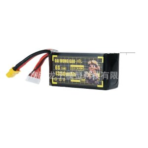 DAI WONG GAU 6S 1350mah 150C LiPo Battery for FPV Racing Drone Model Aircraft