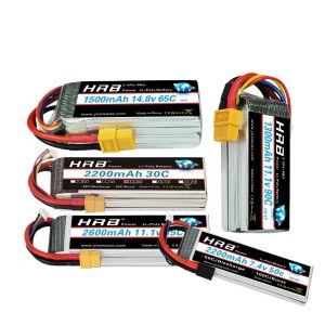 HRB Model LiPo Battery 1300 1500 2200 2600mAh 2S 3S 4S for FPV Drone T XT60 Plug