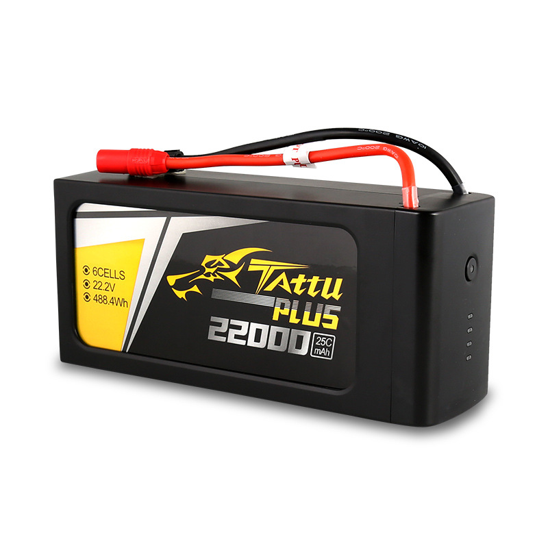 TATTU 22000mAh 25C 22 2V 6S Lipo Battery AS150 XT150 Plug for Intelligent Drones RC Model Aircraft - Image 2