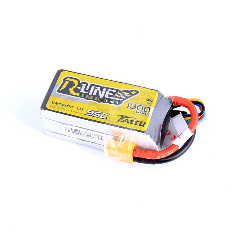 بطارية تاتو R-LINE 4S سعة 1300 مللي أمبير/ساعة، 95 درجة مئوية لطائرات FPV - Image 2