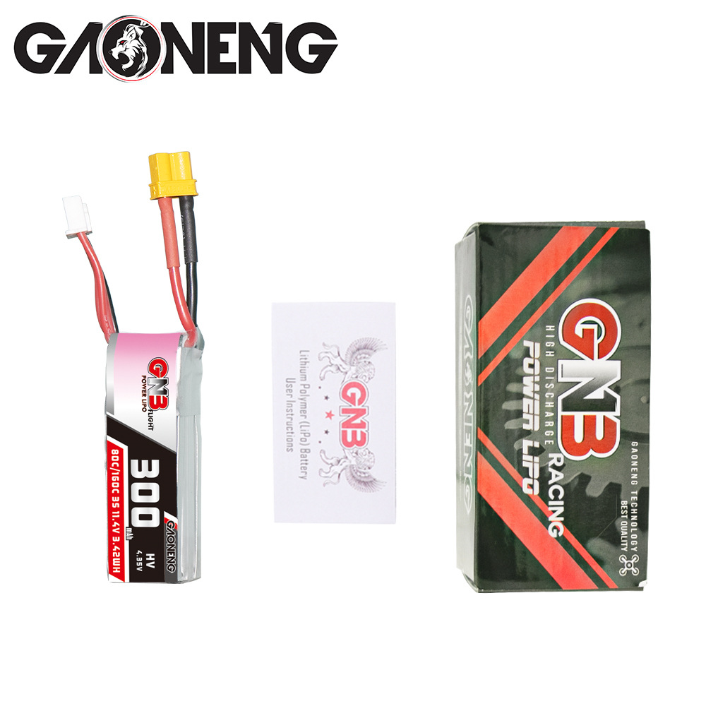 Акумулятор GAONENG 300 мА·год 3S 80C 11,4 В HV для квадрокоптера FPV GNB3003S80AHV - Image 4