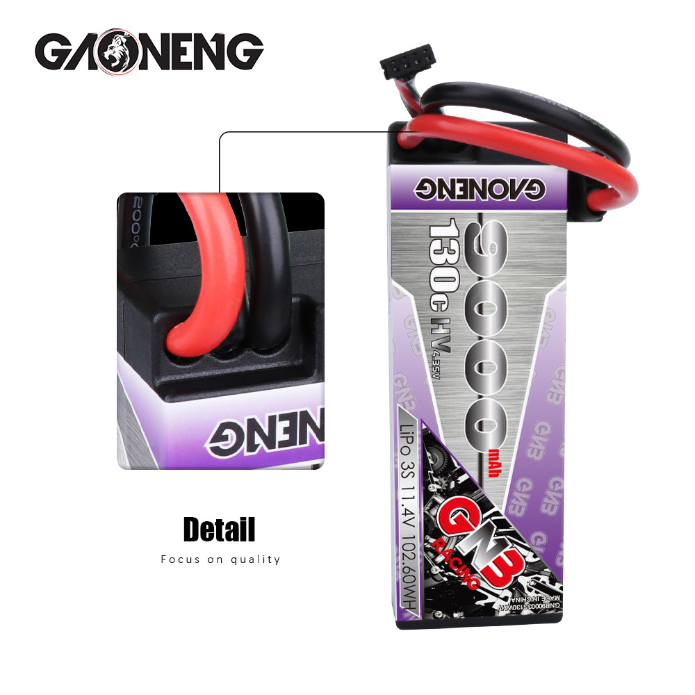 GNB 9000mAh 3S 11.4V 130C HV Hartschalen-LiPo-Akku für RC-Autos vom Modell GAONENG - Image 4