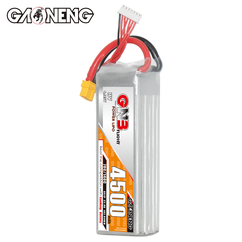GNB High Energy 4500mAh 6S 22.8V 70C HV LiPo Battery for RC Car Fixed Wing Model Aircraft - Image 3