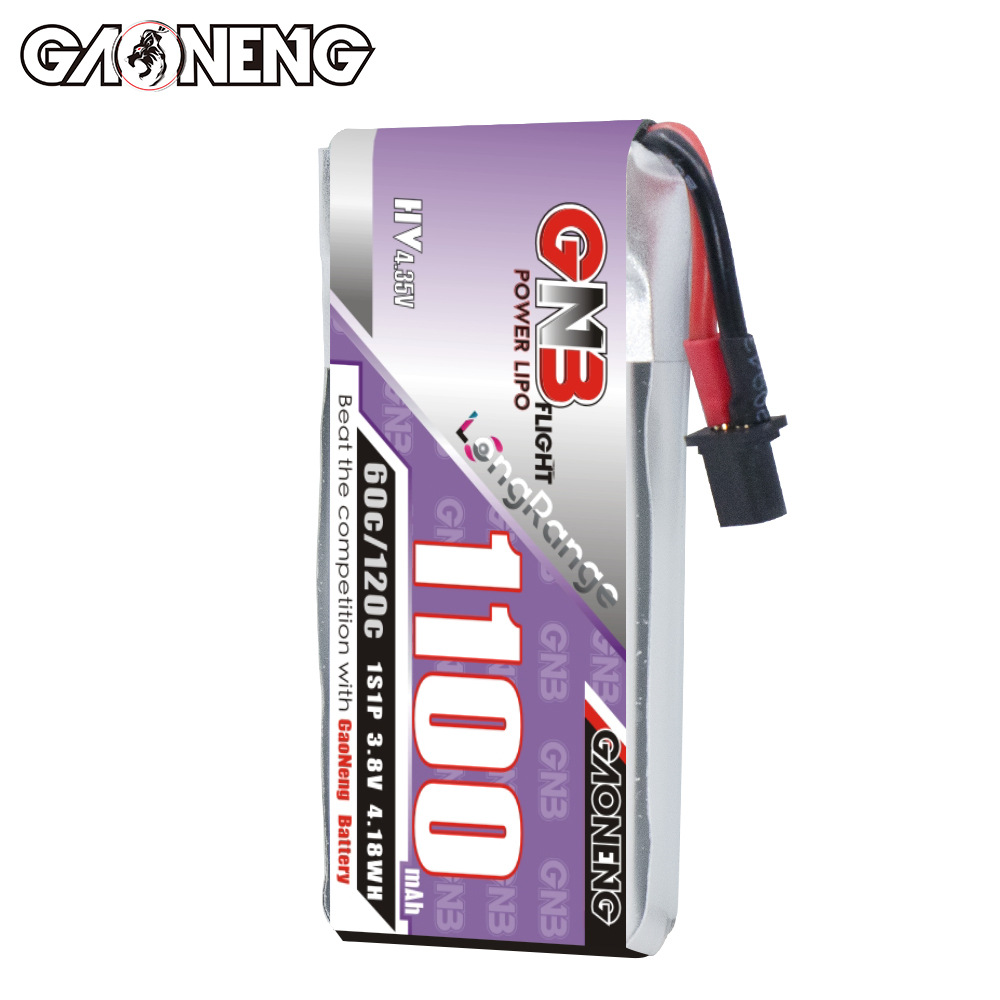 GNB 1100mAh 1S 3.8V 60C HV LiPo Battery for Indoor Traversing Drone A30 Interface - Image 3