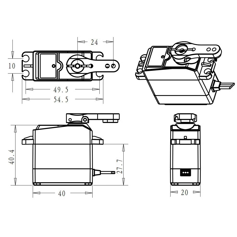 DS3230MG Digital Steering Gear 180 Degree Alloy Gear 30KG Large Torque for Mechanical Arm Robots - Image 4