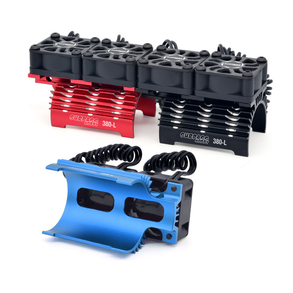 High Speed Dual Fan Motor Heatsink for 2838 2845 380 390 Motors Blue Aluminum Alloy RC Car - Image 5