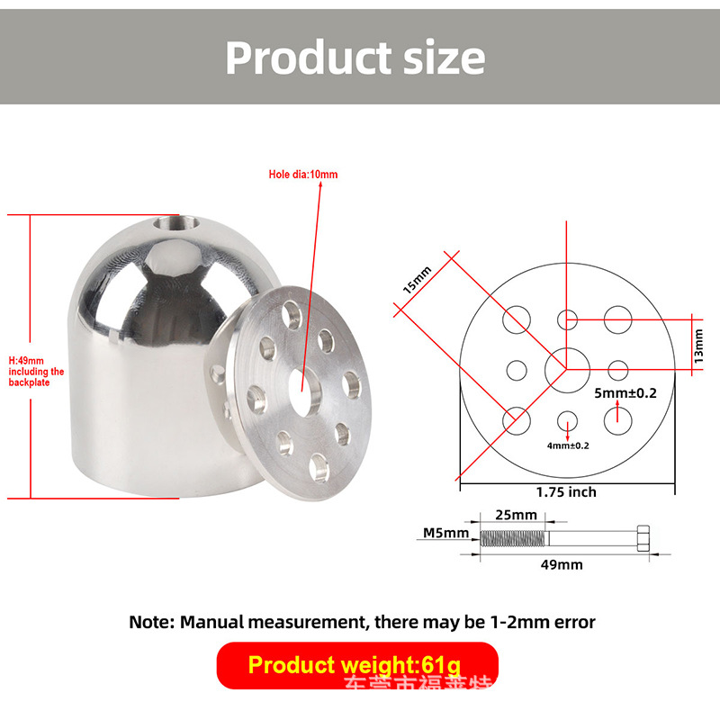 Follet Aluminum Alloy Fairing 1.75 inch for Dle30 Dle55 Mld35 Mld70 Da50 Engines - Image 4