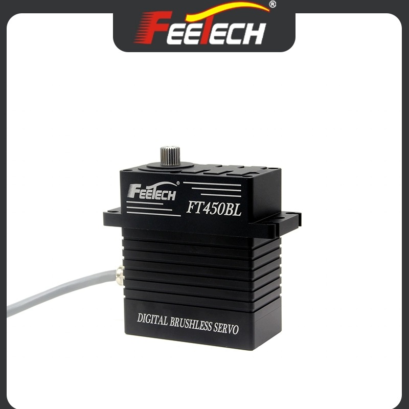 Feite FT450BL All Aluminum Shell Steel Gear 180 Degree 24V 450kg Brushless Digital Servo Motor - Image 2
