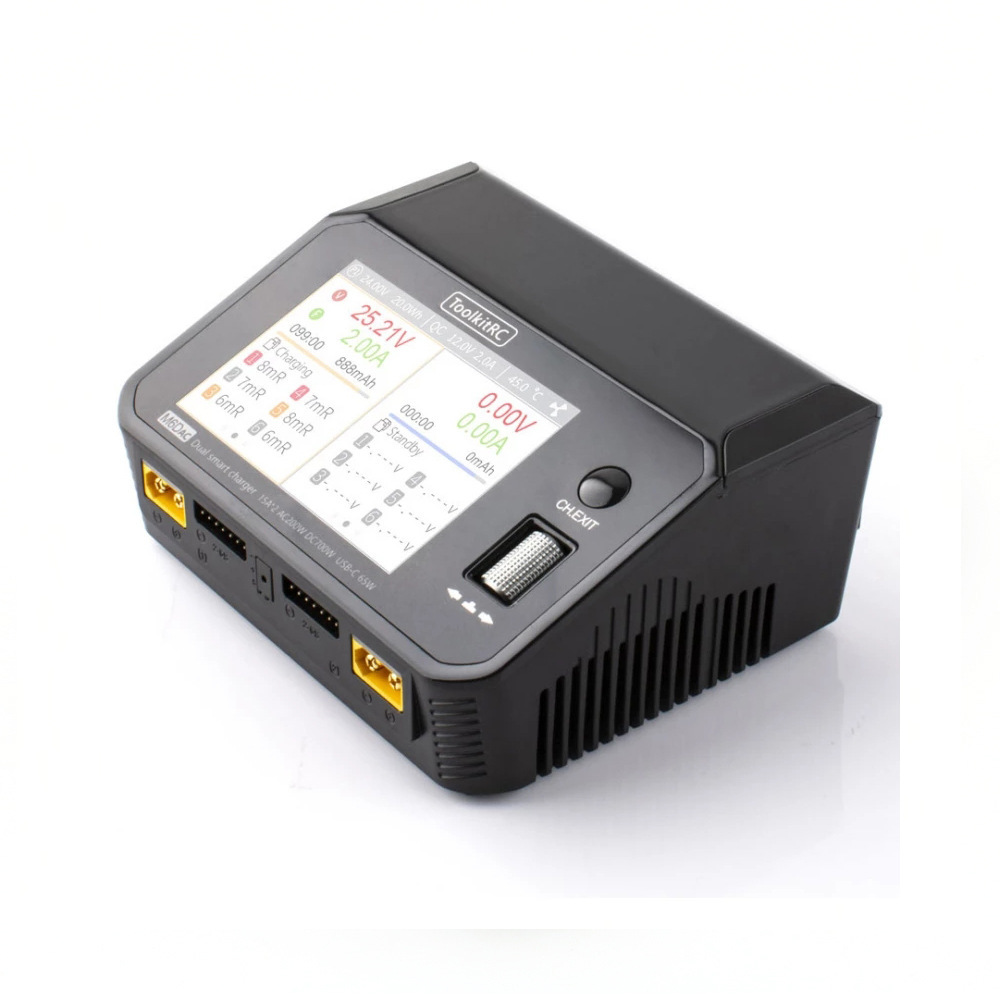 ToolkitRC M6DAC 700W 15A AC DC Dual Channel Balance Charger Built in Power Supply for FPV Drone Batteries - Image 3