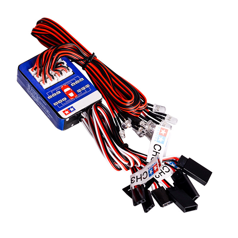 RC TAMIYA 1/10 Simulation Car Light Steering Brake Intelligent Linkage 12 Lights - Image 4