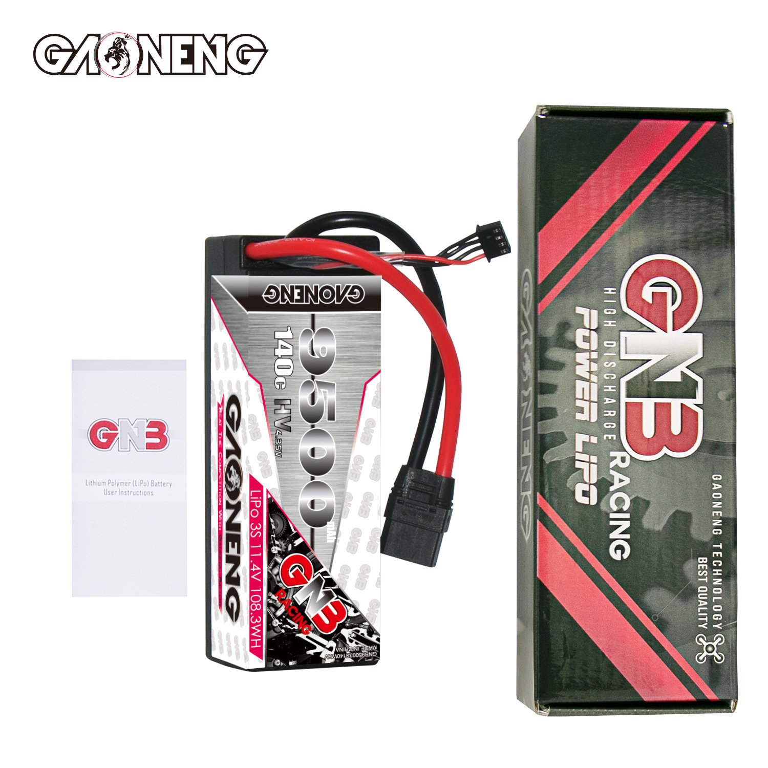 GNB 9500mAh 3S 11,4 V 140°C HV RC-LiPo-Akku mit Hartgehäuse für RC-Autos - Image 4