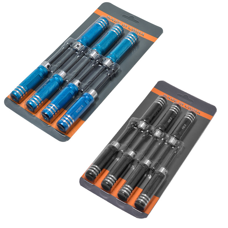 RC Model Car Repair Tool Seven Piece Sleeve Hex Screwdriver H15 20 25 40 55mm Alloy Pink - Image 4