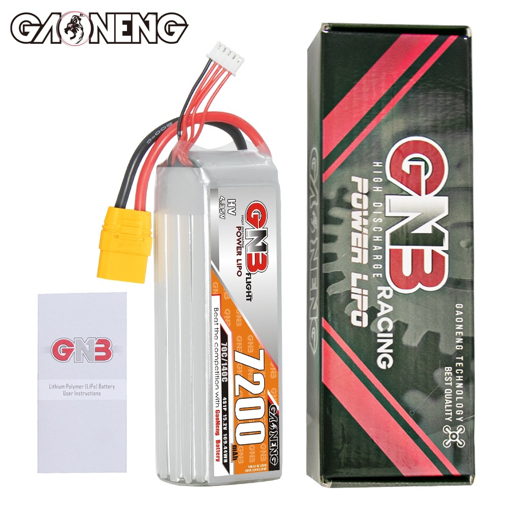 Акумулятор GNB High Energy на 7400 мА·год, 4S, 15,2 В, 70°C для квадрокоптерів та моделей FPV - Image 4