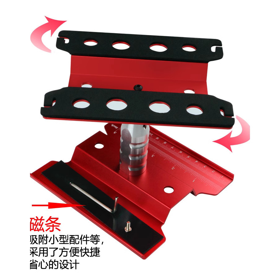 1 10 Model Car Repair Station Display Stand Rotatable Height Adjustable TRX4 SCX10 D90 - Image 2