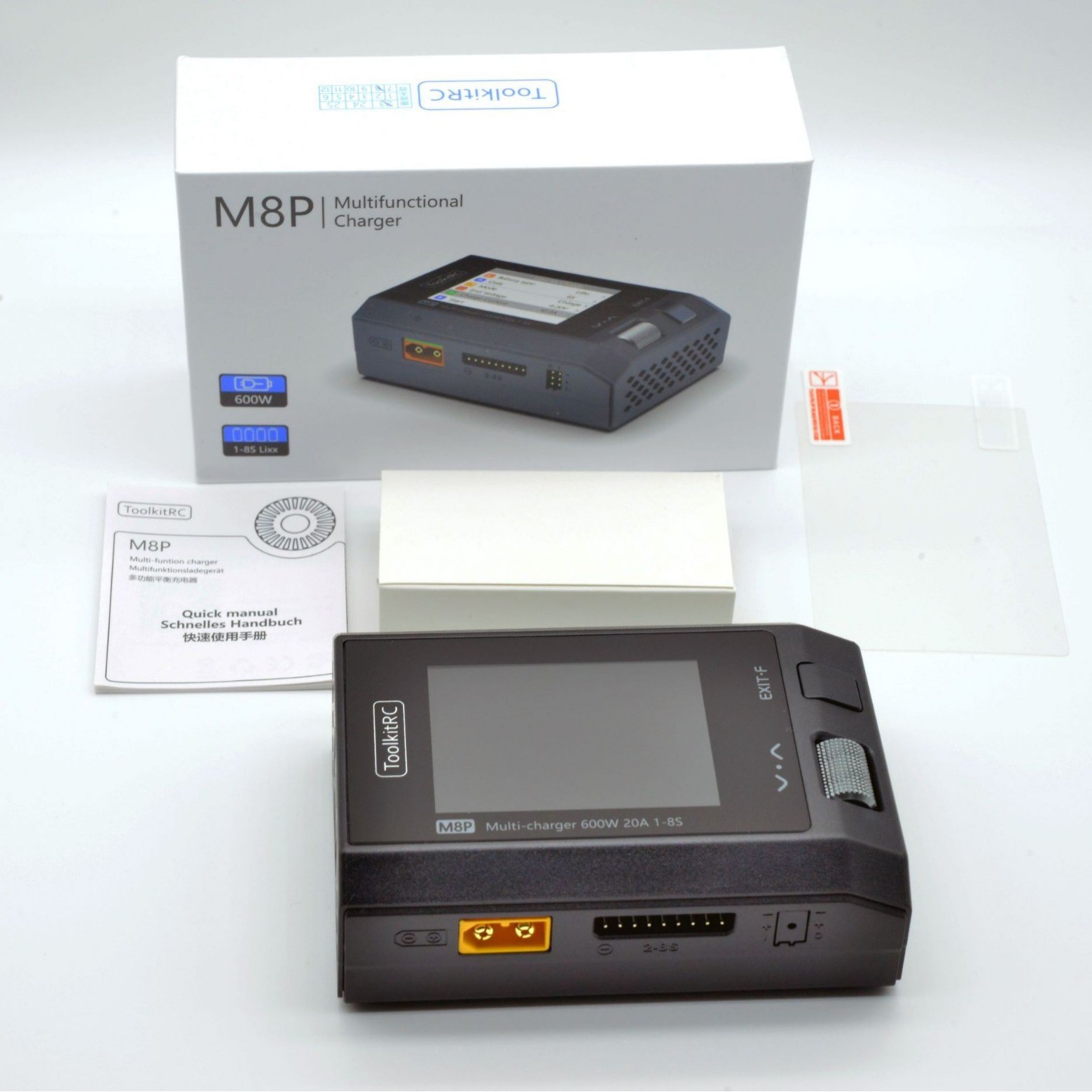 ToolkitRC M8P Balance Charger 1-8S 600W 20A LiPo Battery High Power Charging Discharging - Image 4