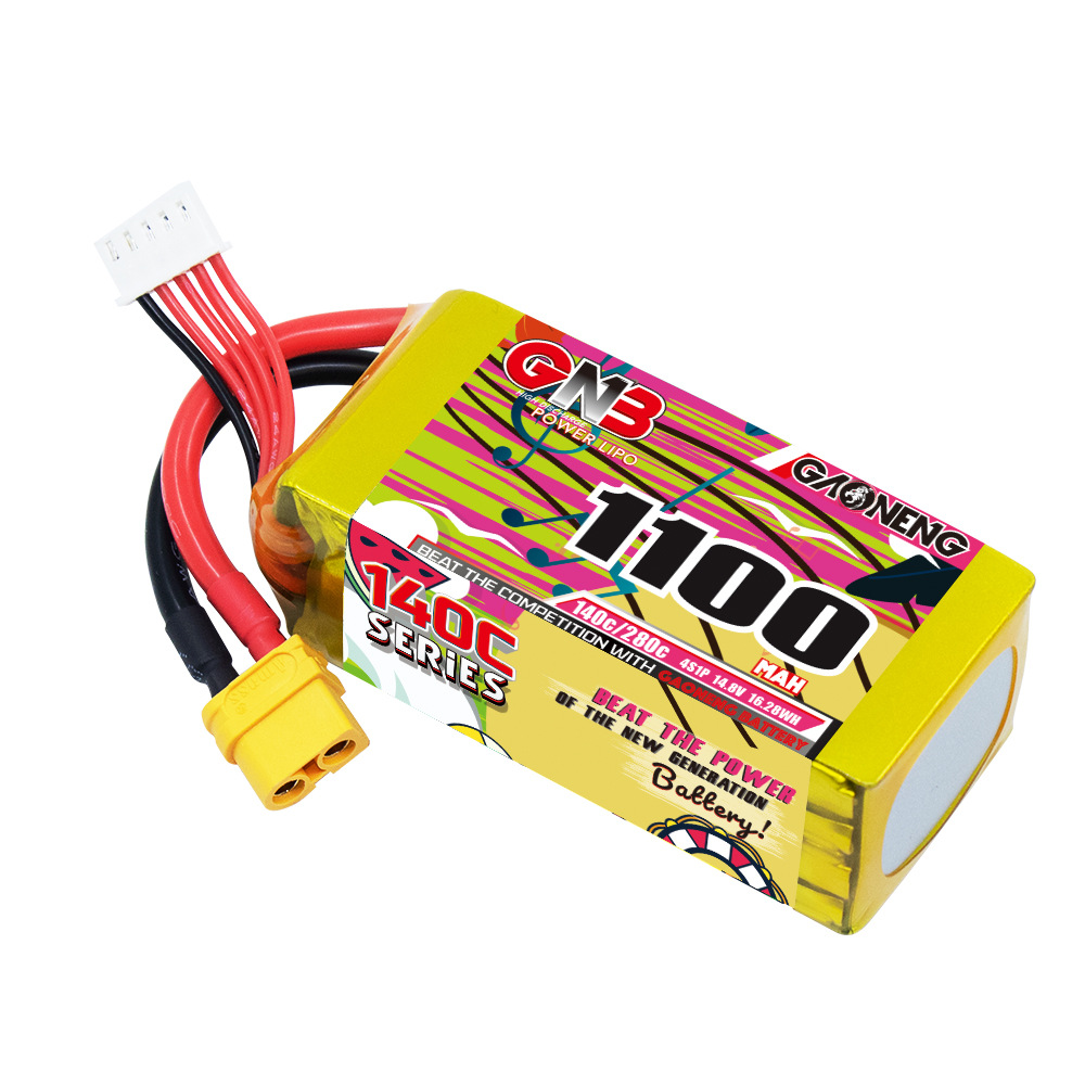 LiPo-акумулятор GNB 1100 мА·год 4S 14,8 В 140°C для квадрокоптерів для гонок GAONENG - Image 5