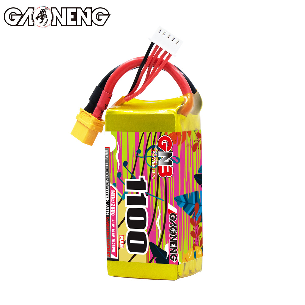 LiPo-акумулятор GNB 1100 мА·год 4S 14,8 В 140°C для квадрокоптерів для гонок GAONENG - Image 3