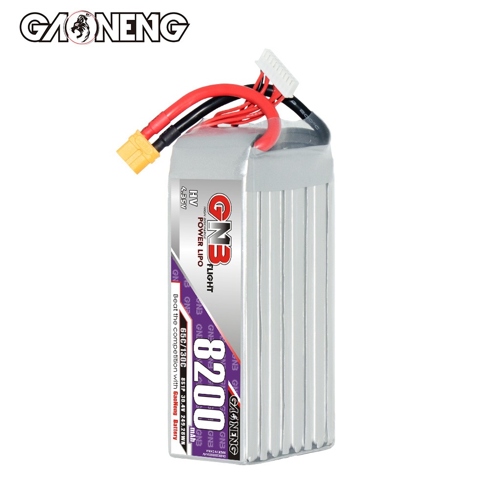 GNB High Energy 8200mAh 8S 304V 65C LiHV Battery for RC Drone Helicopter - Image 3