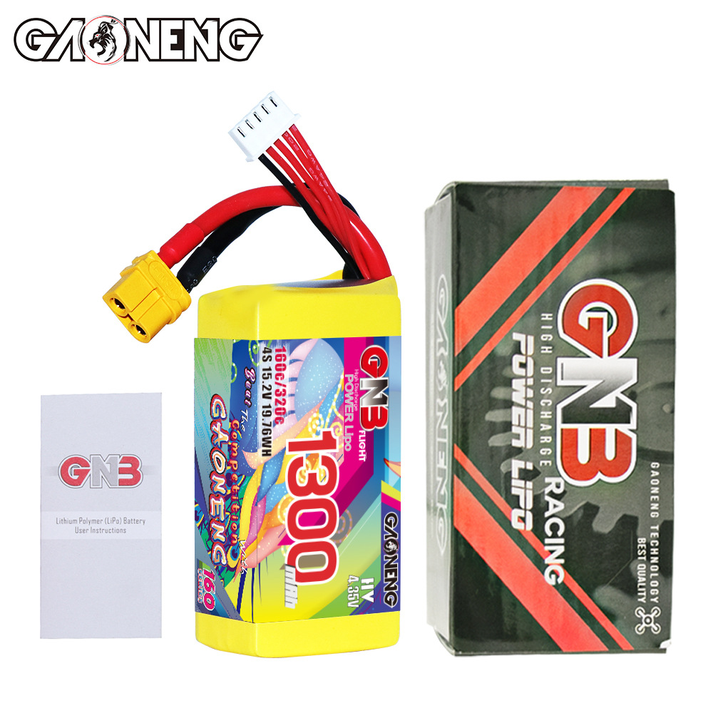 GNB High Energy 1300mAh 4S 15.2V 160C HV LiPo Battery for FPV Drone - Image 4