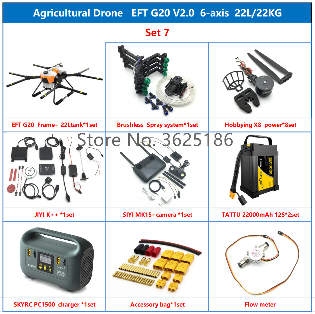 Wingfeite EFT G20 V2 0 Agricultural UAV 22L 22kg Dual Battery Eight Axis Aircraft Plant Protection Drone - Image 3