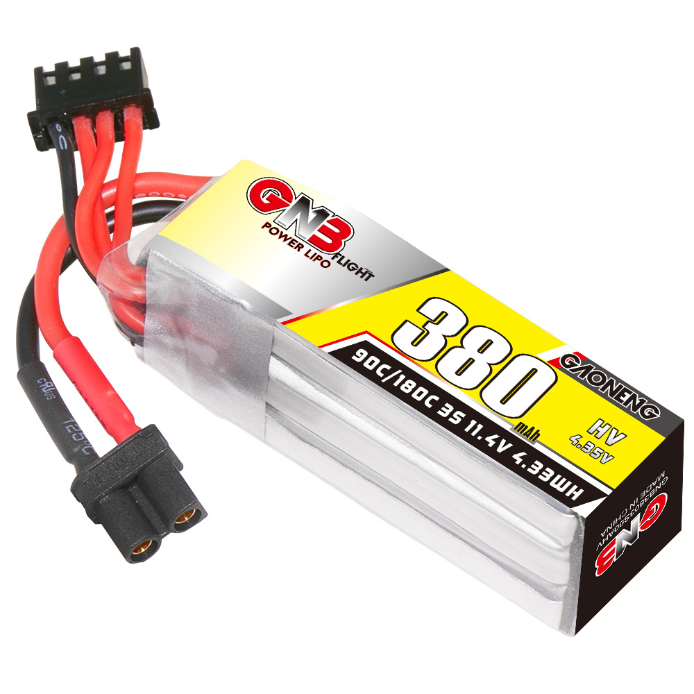 GNB High Energy 380mAh 3S 11.4V 90C HV Lipo Battery for FPV Drones RC Aircraft - Image 3