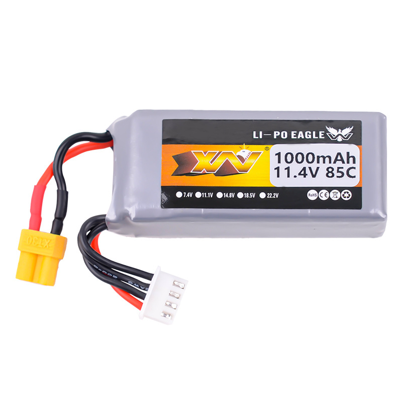 Eagle King 1000MAH 85C High Voltage Valley S2 Model Stunt 3D Helicopter 11.4V 3S Battery Longyu M2 XT60 Connector - Image 5