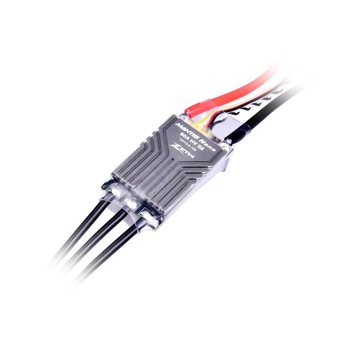 Zhongtewei Mantis Nano 80A 6-14S High Voltage Brushless ESC for Fixed Wing F3A Model Aircraft - Image 3